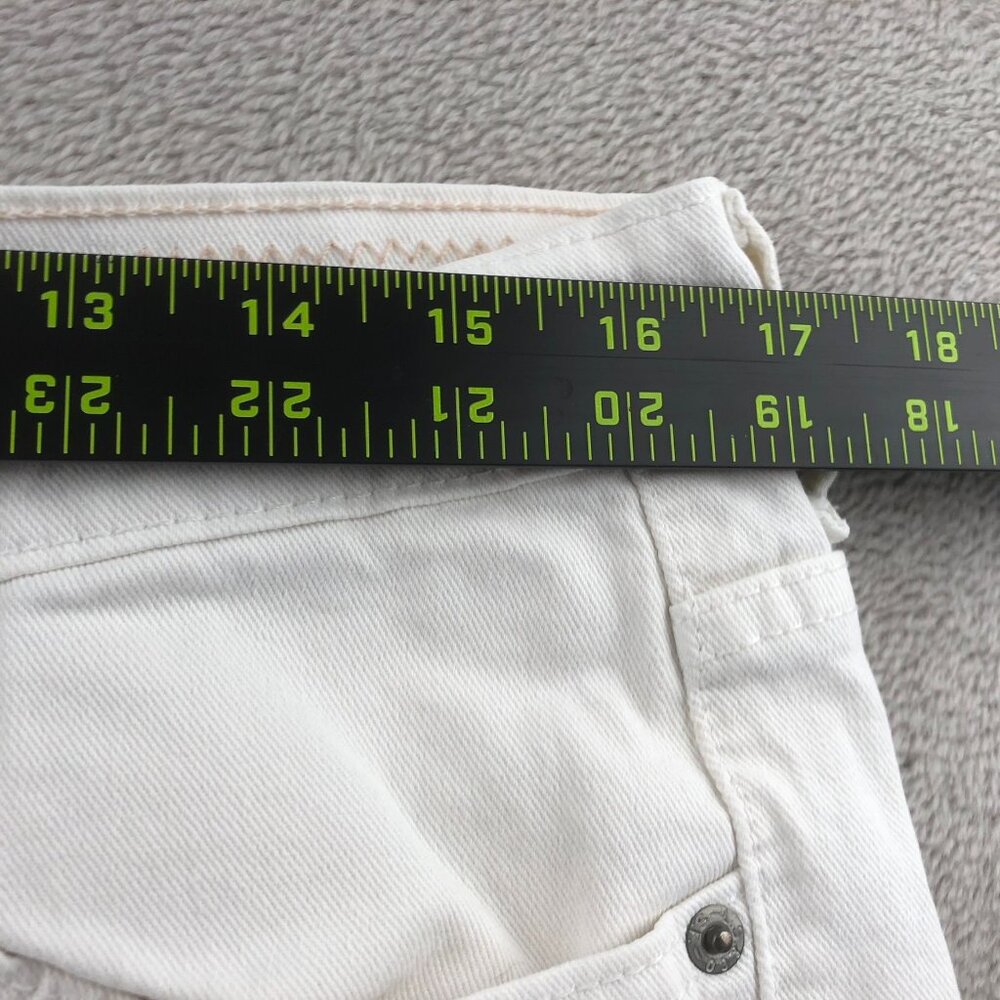 Vintage Levi's Women's 515 Jeans Size 12 White Denim Cotton Wide Leg Classic Cas - Picture 5 of 15
